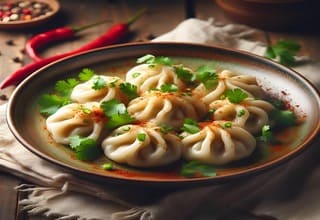 ﾓﾓ：momo momo is nepali favorite food .its usually made by meat its very delious